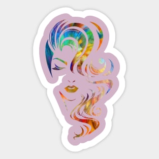 The beautiful woman Sticker